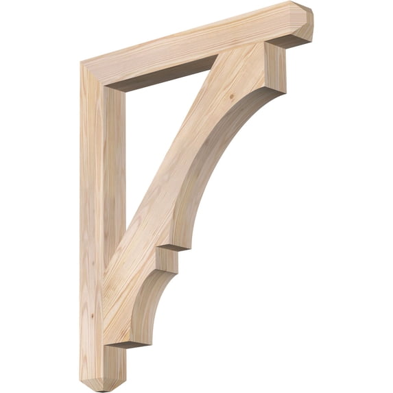 Ekena Millwork 3 1/2"W x 30"D x 36"H Balboa Craftsman Smooth Bracket, Douglas Fir