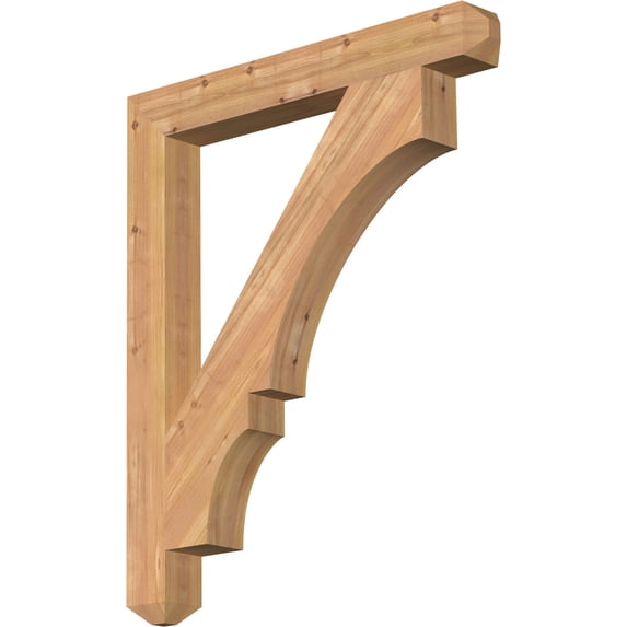 Ekena Millwork 3 1/2"W x 30"D x 36"H Balboa Craftsman Smooth Bracket, Western Red Cedar