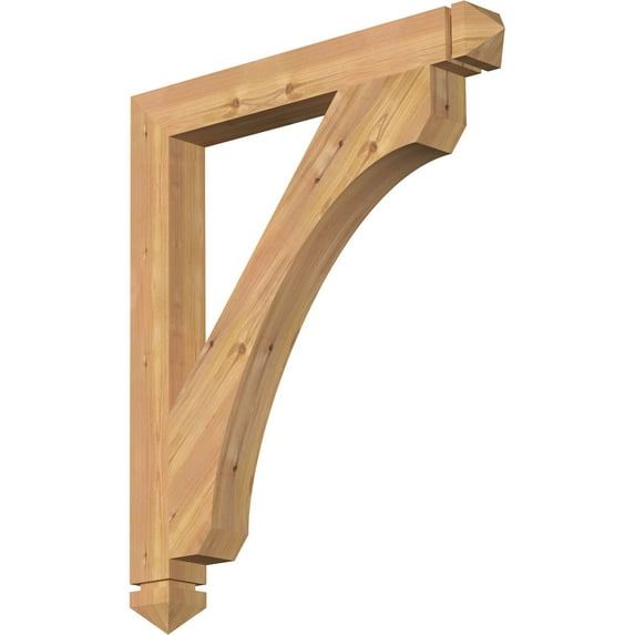 Ekena Millwork 3 1/2"W x 30"D x 36"H Legacy Arts & Crafts Smooth Bracket, Western Red Cedar