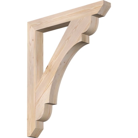 Ekena Millwork 3 1/2"W x 30"D x 36"H Olympic Slat Smooth Bracket, Douglas Fir