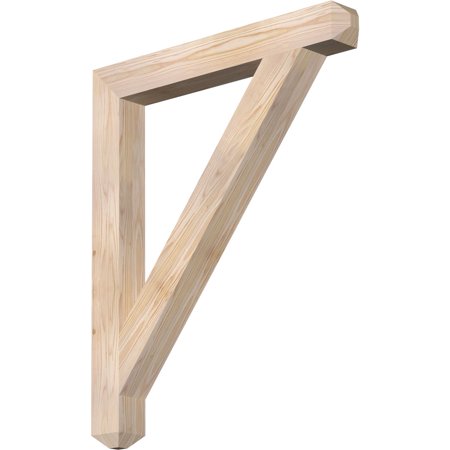 Ekena Millwork 3 1/2"W x 30"D x 36"H Traditional Craftsman Smooth Bracket, Douglas Fir