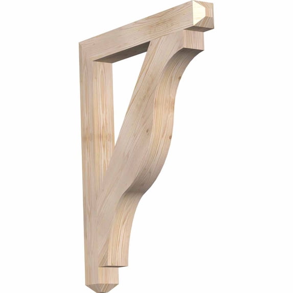 Ekena Millwork 3 1/2"W x 30"D x 38"H Funston Craftsman Smooth Bracket, Douglas Fir