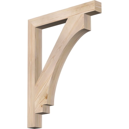 Ekena Millwork 3 1/2"W x 30"D x 38"H Imperial Block Smooth Bracket, Douglas Fir