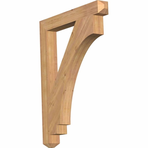 Ekena Millwork 3 1/2"W x 30"D x 38"H Imperial Craftsman Smooth Bracket, Western Red Cedar