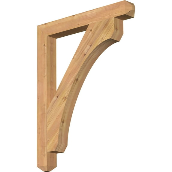 Ekena Millwork 3 1/2"W x 30"D x 38"H Legacy Craftsman Smooth Bracket, Western Red Cedar