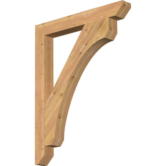 Ekena Millwork 3 1/2"W x 30"D x 38"H Legacy Slat Smooth Bracket, Western Red Cedar