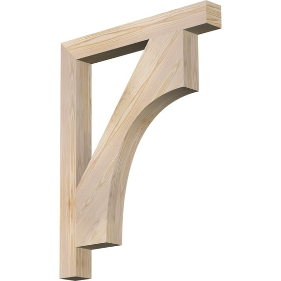 Ekena Millwork 3 1/2"W x 30"D x 38"H Westlake Block Smooth Bracket, Douglas Fir