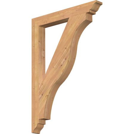 Ekena Millwork 3 1/2"W x 30"D x 42"H Funston Traditional Smooth Bracket, Western Red Cedar