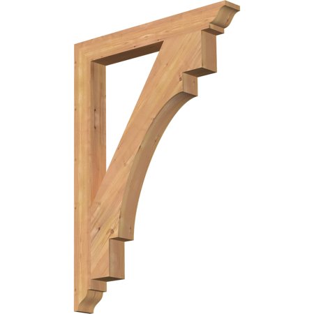 Ekena Millwork 3 1/2"W x 30"D x 42"H Merced Traditional Smooth Bracket, Western Red Cedar