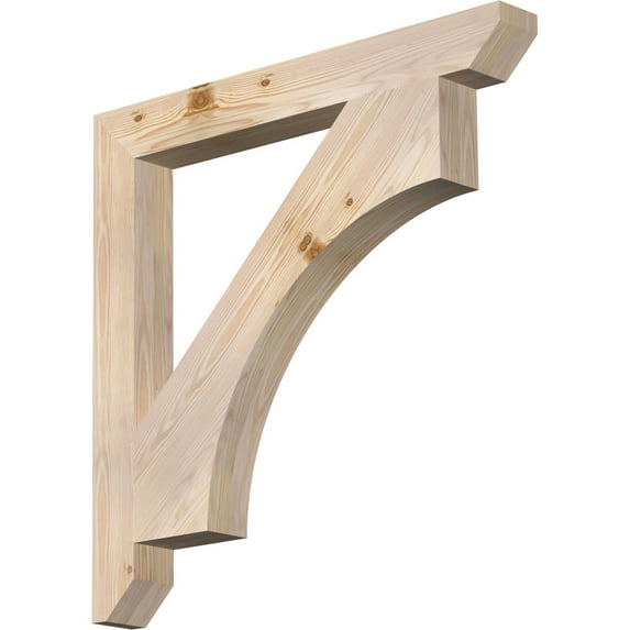 Ekena Millwork 3 1/2"W x 32"D x 32"H Westlake Slat Smooth Bracket, Douglas Fir