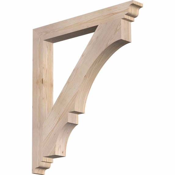 Ekena Millwork 3 1/2"W x 32"D x 36"H Balboa Traditional Smooth Bracket, Douglas Fir
