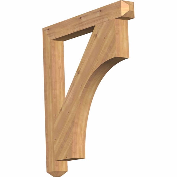 Ekena Millwork 3 1/2"W x 32"D x 36"H Westlake Craftsman Smooth Bracket, Western Red Cedar