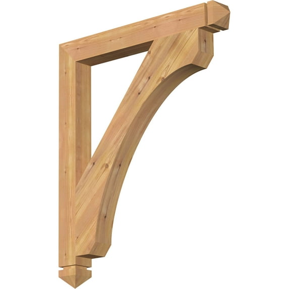 Ekena Millwork 3 1/2"W x 32"D x 38"H Legacy Arts & Crafts Smooth Bracket, Western Red Cedar