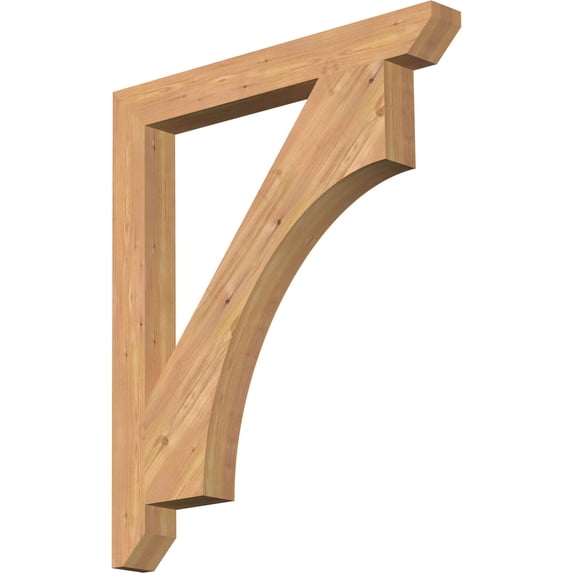 Ekena Millwork 3 1/2"W x 32"D x 38"H Westlake Slat Smooth Bracket, Western Red Cedar