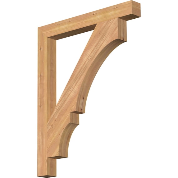 Ekena Millwork 3 1/2"W x 32"D x 40"H Balboa Block Smooth Bracket, Western Red Cedar