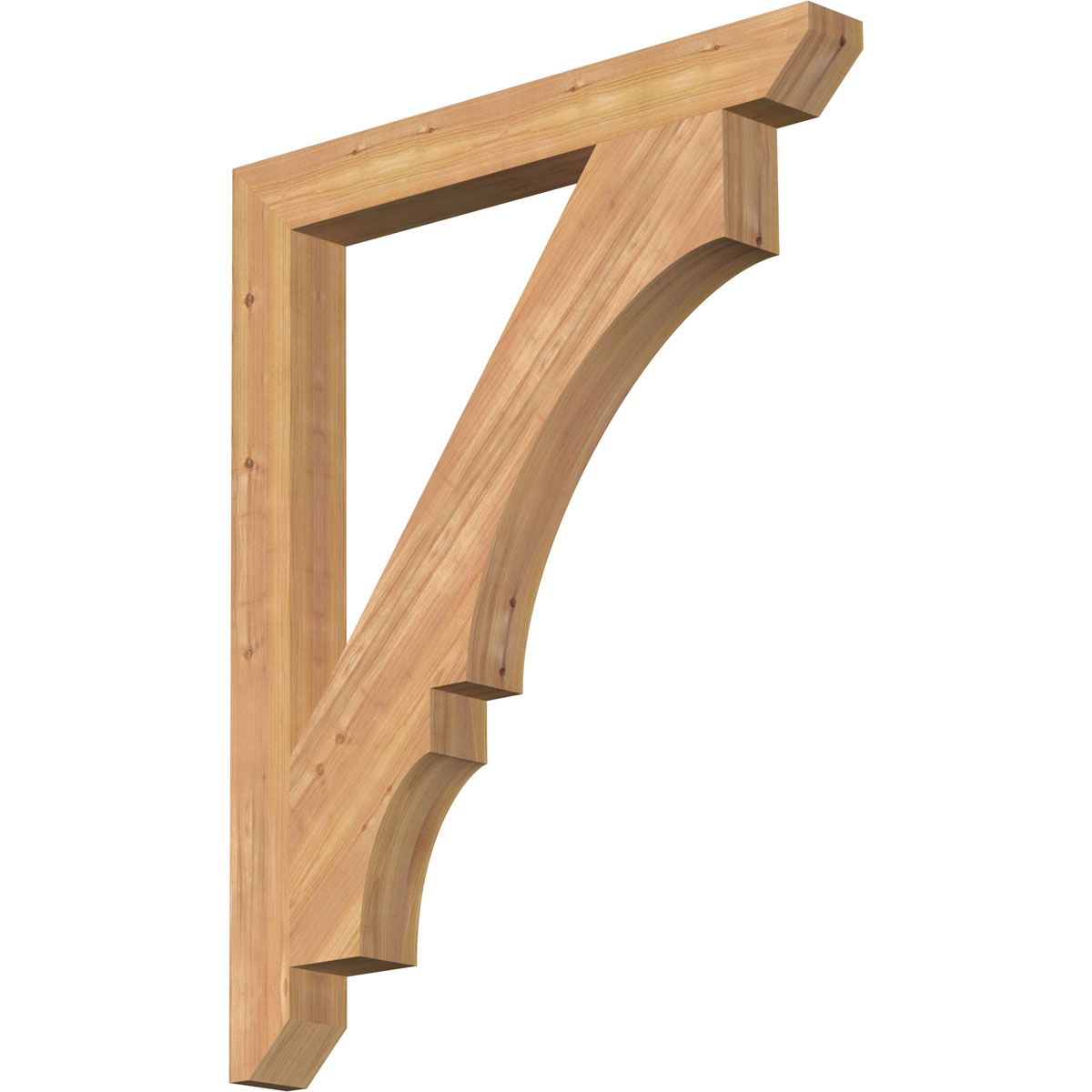 Ekena Millwork 3 1/2"W x 32"D x 40"H Balboa Slat Smooth Bracket, Western Red Cedar