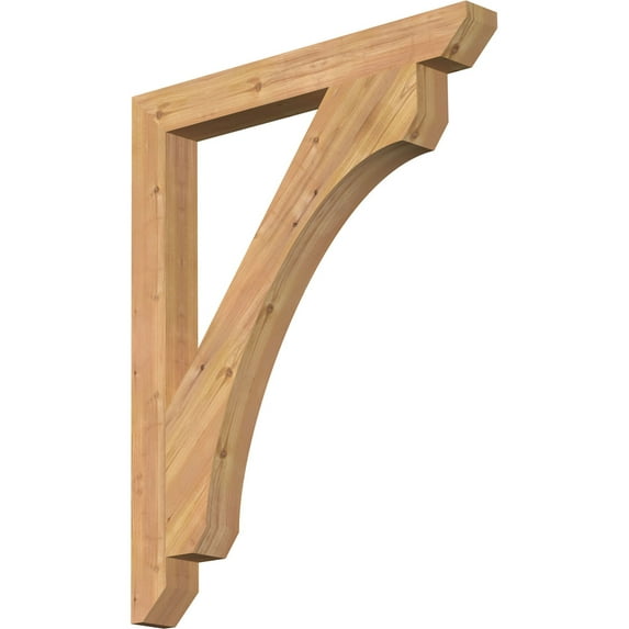 Ekena Millwork 3 1/2"W x 32"D x 40"H Legacy Slat Smooth Bracket, Western Red Cedar