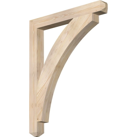 Ekena Millwork 3 1/2"W x 32"D x 40"H Thorton Craftsman Smooth Bracket, Douglas Fir