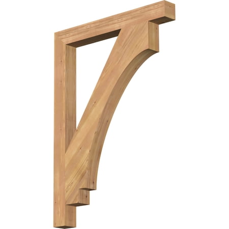Ekena Millwork 3 1/2"W x 32"D x 44"H Imperial Block Smooth Bracket, Western Red Cedar