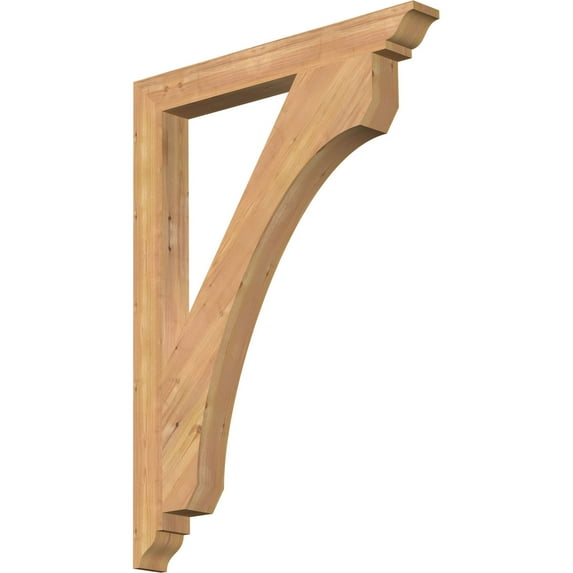 Ekena Millwork 3 1/2"W x 32"D x 44"H Legacy Traditional Smooth Bracket, Western Red Cedar