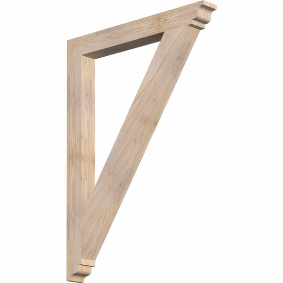 Ekena Millwork 3 1/2"W x 32"D x 44"H Traditional Traditional Smooth Bracket, Douglas Fir