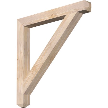 Ekena Millwork 3 1/2"W x 34"D x 34"H Traditional Craftsman Smooth Bracket, Douglas Fir