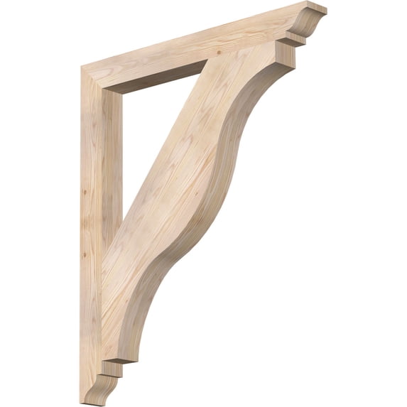 Ekena Millwork 3 1/2"W x 34"D x 40"H Funston Traditional Smooth Bracket, Douglas Fir