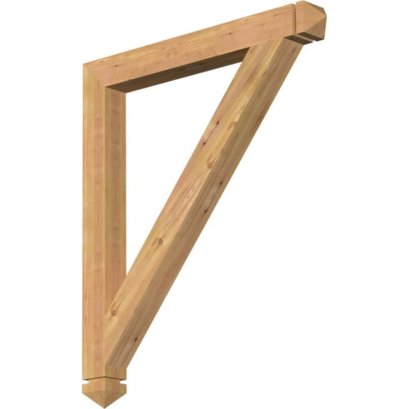 Ekena Millwork 3 1/2"W x 34"D x 40"H Traditional Arts & Crafts Smooth Bracket, Western Red Cedar