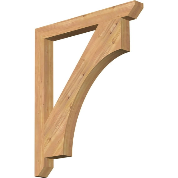 Ekena Millwork 3 1/2"W x 34"D x 40"H Westlake Slat Smooth Bracket, Western Red Cedar