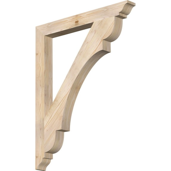 Ekena Millwork 3 1/2"W x 34"D x 42"H Olympic Traditional Smooth Bracket, Douglas Fir