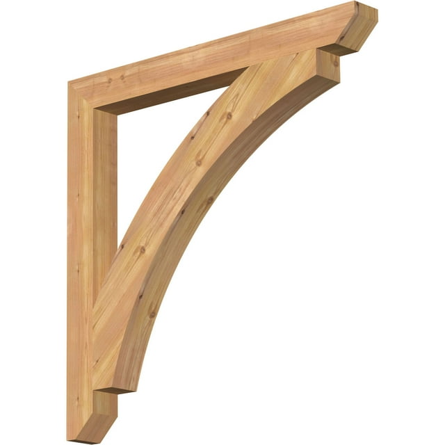 Ekena Millwork 3 1/2"W x 36"D x 36"H Thorton Slat Smooth Bracket, Western Red Cedar