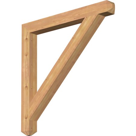 Ekena Millwork 3 1/2"W x 36"D x 36"H Traditional Craftsman Smooth Bracket, Western Red Cedar