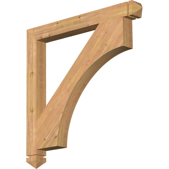 Ekena Millwork 3 1/2"W x 36"D x 36"H Westlake Arts & Crafts Smooth Bracket, Western Red Cedar