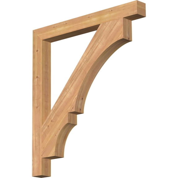 Ekena Millwork 3 1/2"W x 36"D x 40"H Balboa Block Smooth Bracket, Western Red Cedar