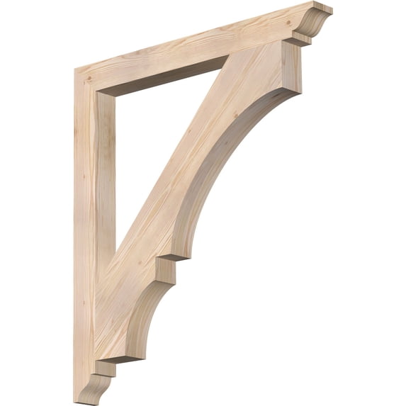 Ekena Millwork 3 1/2"W x 36"D x 40"H Balboa Traditional Smooth Bracket, Douglas Fir