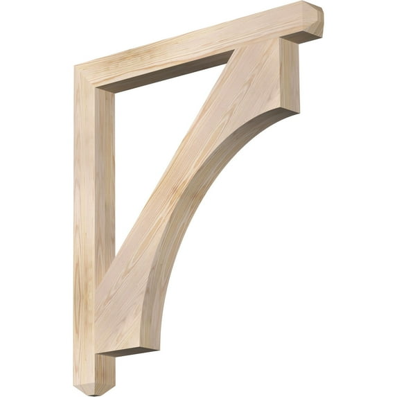 Ekena Millwork 3 1/2"W x 36"D x 40"H Westlake Craftsman Smooth Bracket, Douglas Fir