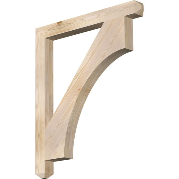Ekena Millwork 3 1/2"W x 36"D x 42"H Westlake Craftsman Smooth Bracket, Douglas Fir