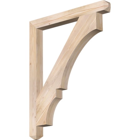 Ekena Millwork 3 1/2"W x 36"D x 44"H Balboa Craftsman Smooth Bracket, Douglas Fir