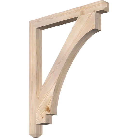 Ekena Millwork 3 1/2"W x 36"D x 44"H Imperial Craftsman Smooth Bracket, Douglas Fir