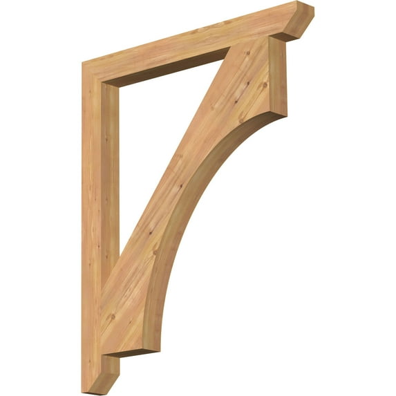 Ekena Millwork 3 1/2"W x 36"D x 44"H Westlake Slat Smooth Bracket, Western Red Cedar