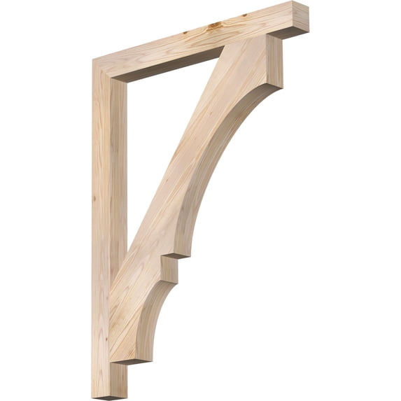 Ekena Millwork 3 1/2"W x 36"D x 48"H Balboa Block Smooth Bracket, Douglas Fir
