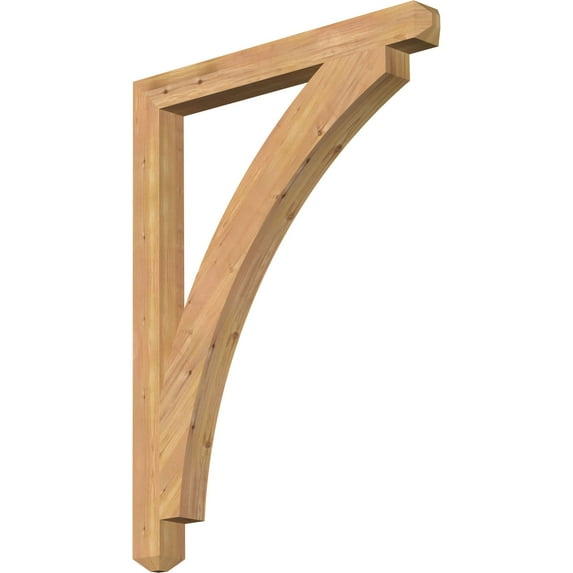 Ekena Millwork 3 1/2"W x 36"D x 48"H Thorton Craftsman Smooth Bracket, Western Red Cedar