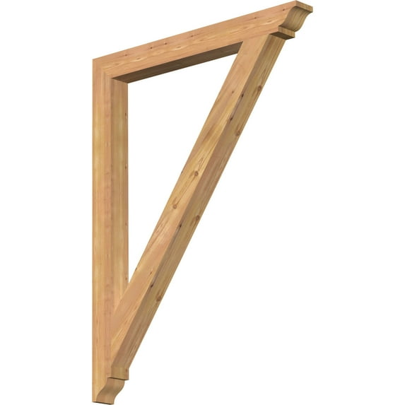 Ekena Millwork 3 1/2"W x 36"D x 48"H Traditional Traditional Smooth Bracket, Western Red Cedar