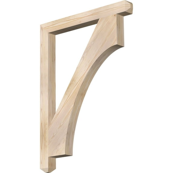 Ekena Millwork 3 1/2"W x 36"D x 48"H Westlake Craftsman Smooth Bracket, Douglas Fir
