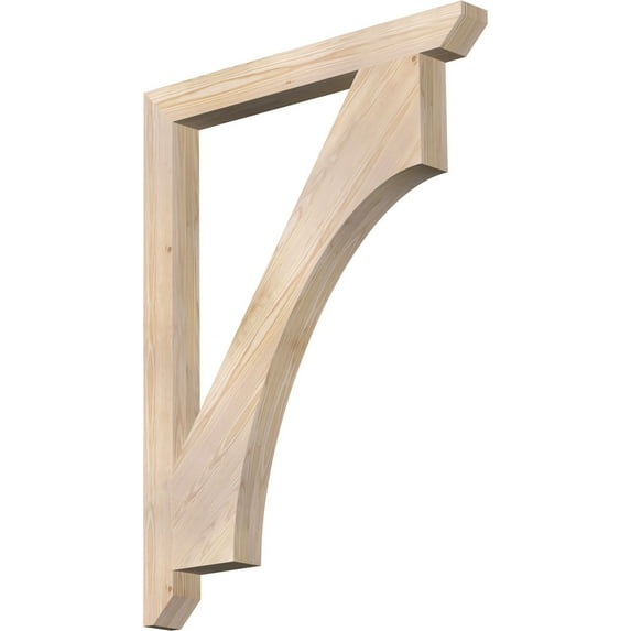 Ekena Millwork 3 1/2"W x 36"D x 48"H Westlake Slat Smooth Bracket, Douglas Fir