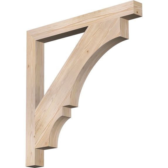 Ekena Millwork 3 1/2"W x 38"D x 38"H Balboa Block Smooth Bracket, Douglas Fir