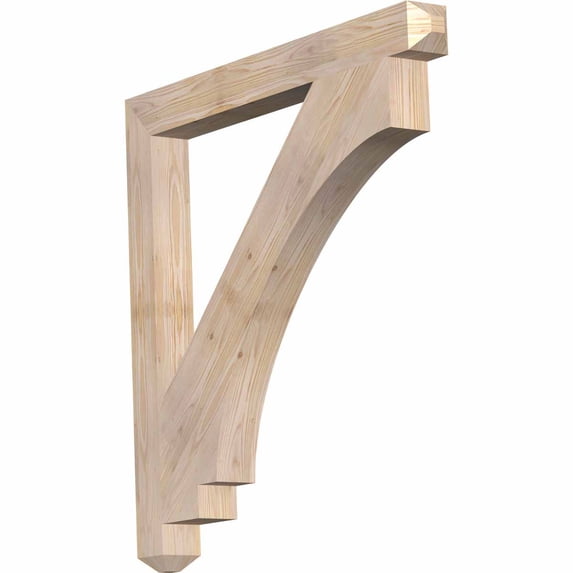 Ekena Millwork 3 1/2"W x 38"D x 38"H Imperial Craftsman Smooth Bracket, Douglas Fir