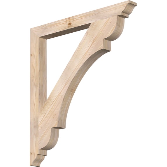 Ekena Millwork 3 1/2"W x 38"D x 42"H Olympic Traditional Smooth Bracket, Douglas Fir