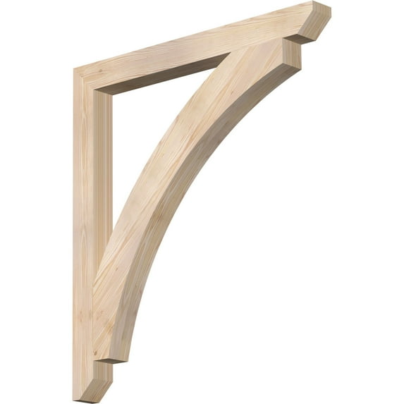 Ekena Millwork 3 1/2"W x 38"D x 42"H Thorton Slat Smooth Bracket, Douglas Fir