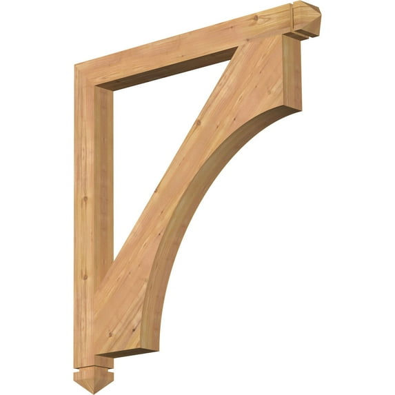 Ekena Millwork 3 1/2"W x 38"D x 42"H Westlake Arts & Crafts Smooth Bracket, Western Red Cedar